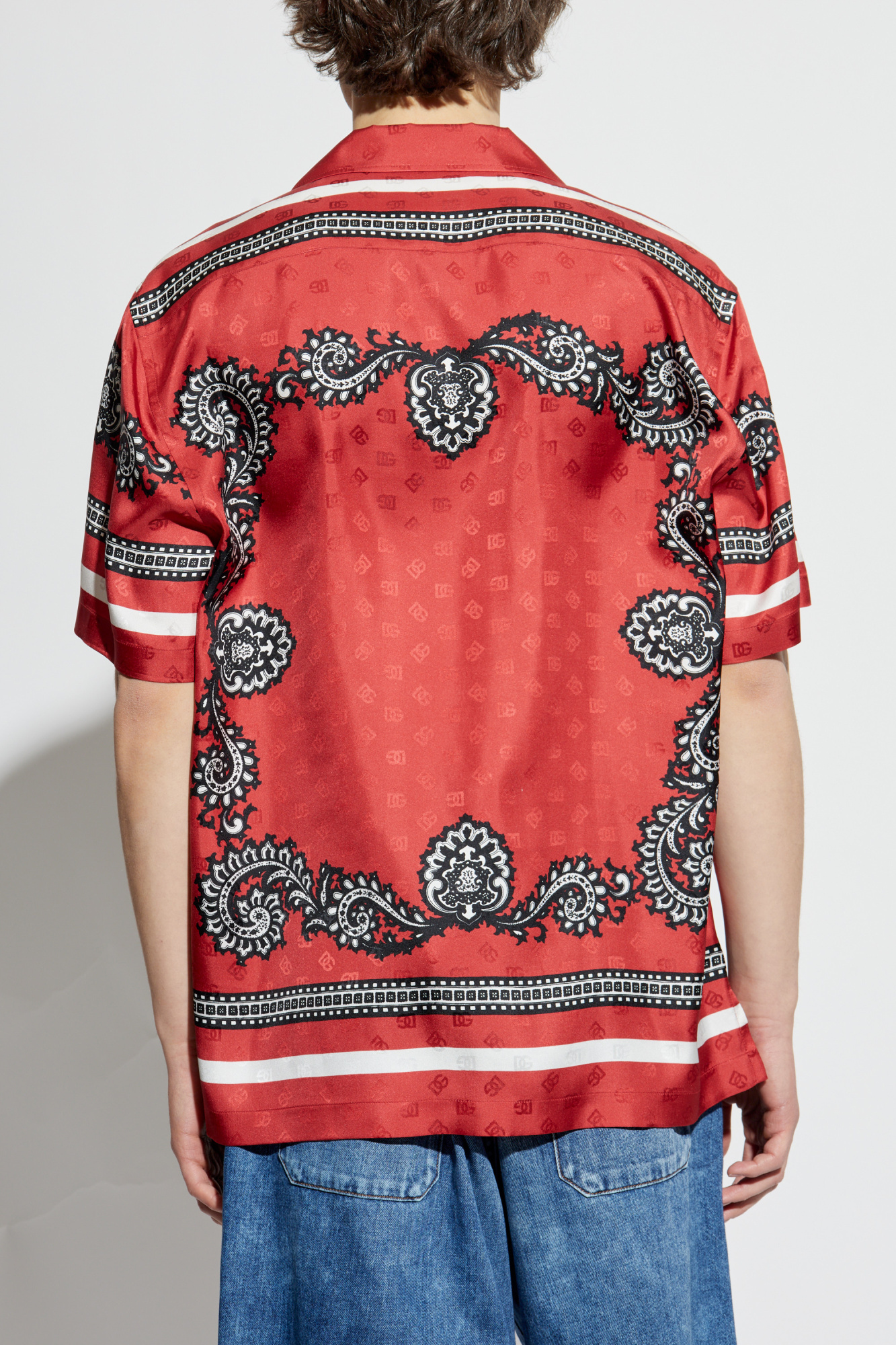 Dolce & Gabbana Silk shirt with pocket | Men's Clothing | Vitkac